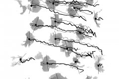 Sequence of depth frames with pedestrian trajectories at Eindhoven station, high density