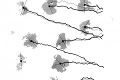 Sequence of depth frames with pedestrian trajectories at Eindhoven station, low density