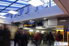Eindhoven train station walkway, crowd in motion (long exposure photo)