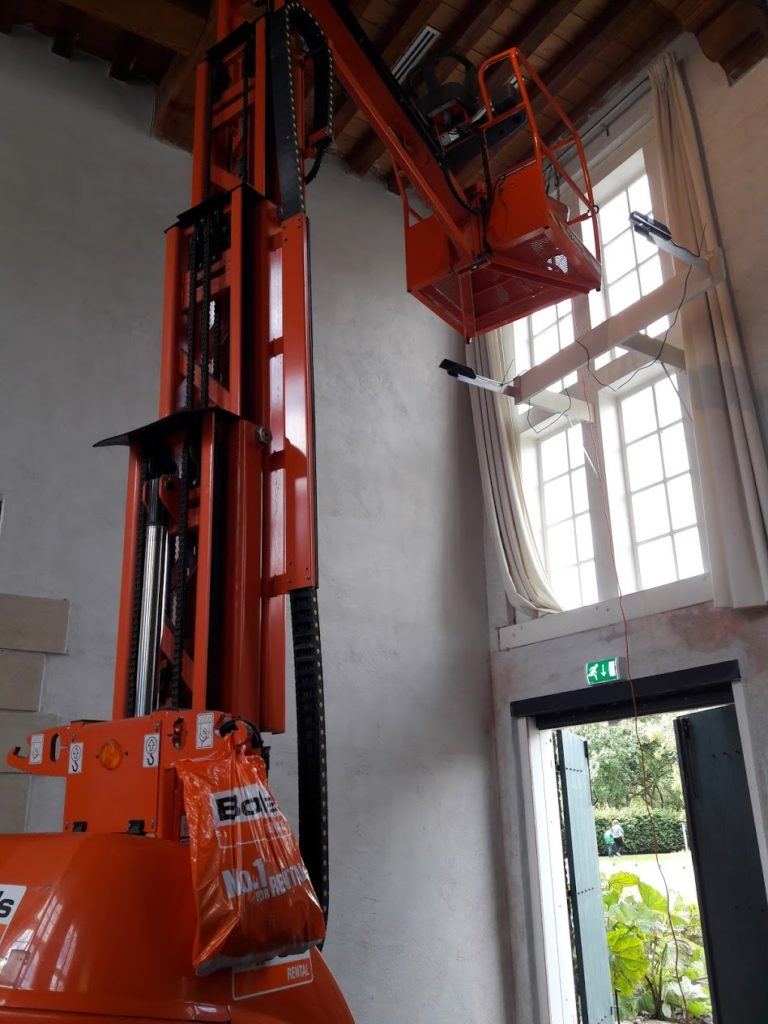 Installing the sensors at the Naturalis museum