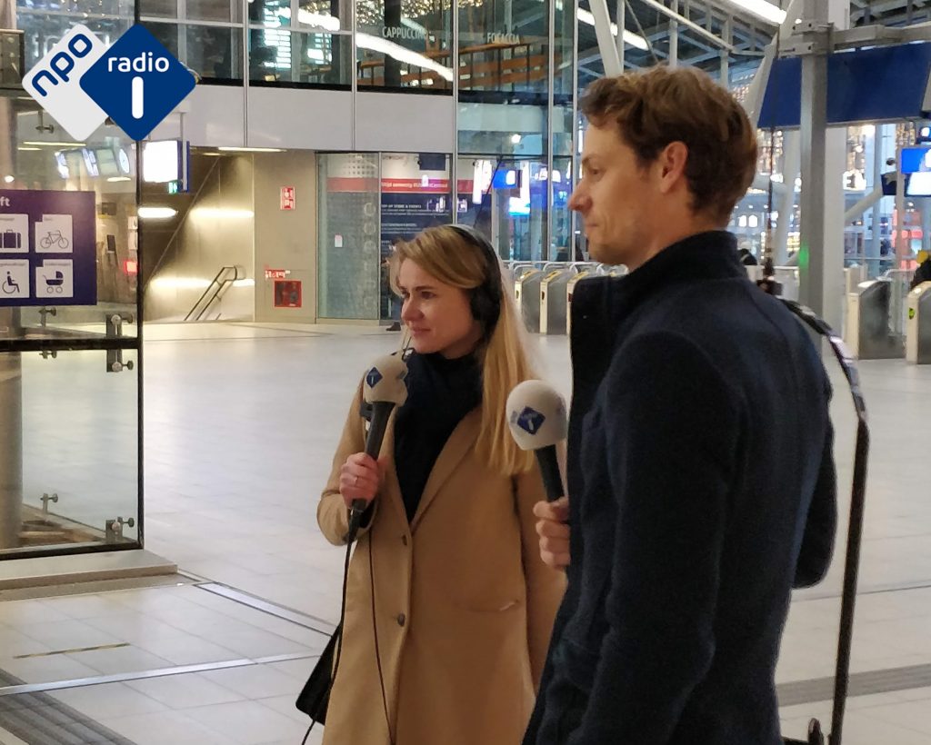 Frank van Schadewijk in the NPO Radio 1 studio